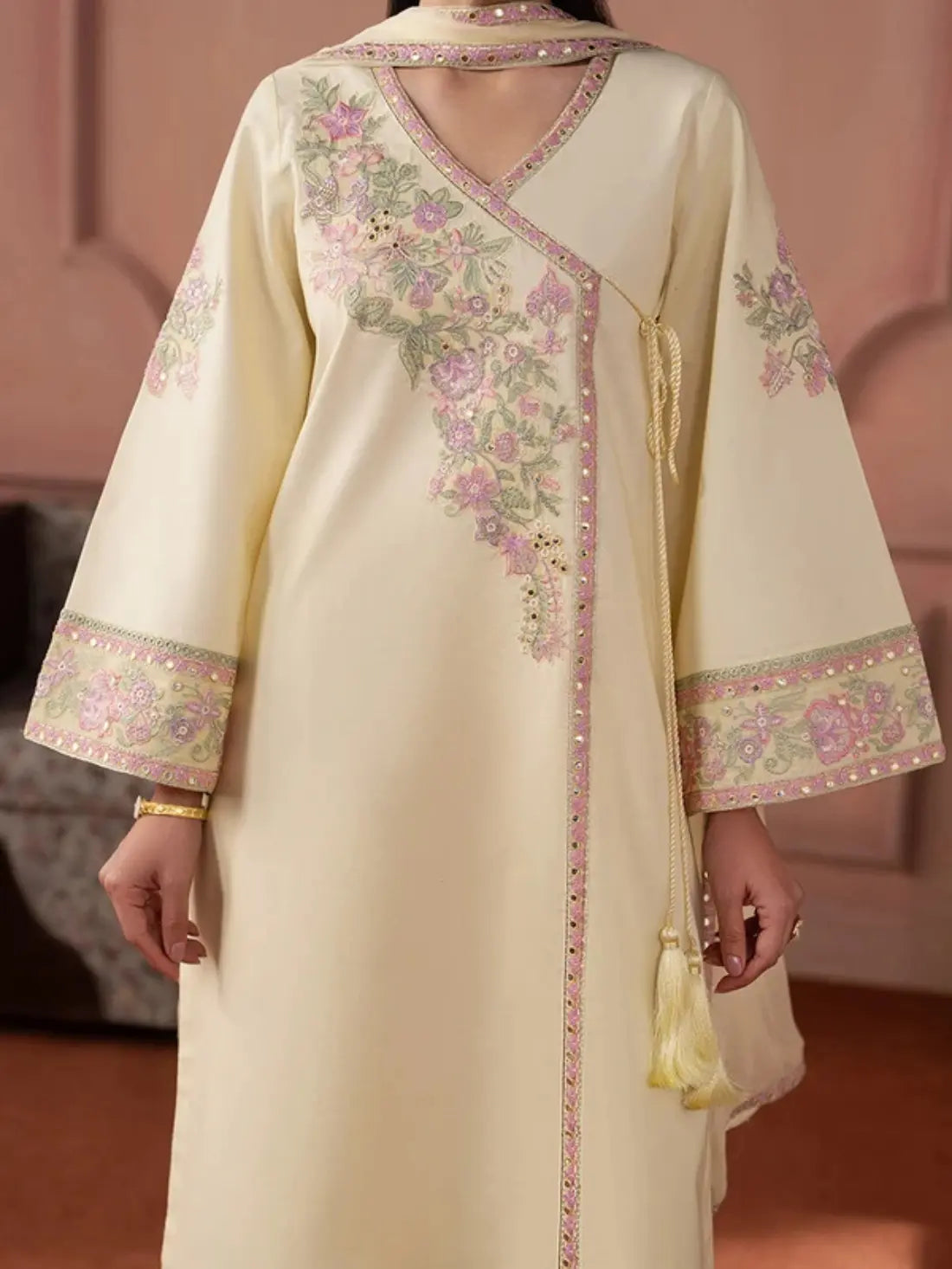 ✨ Butter Cup – Rang-e-Bahar – Embroidered 3-Piece ✨ কোড A2