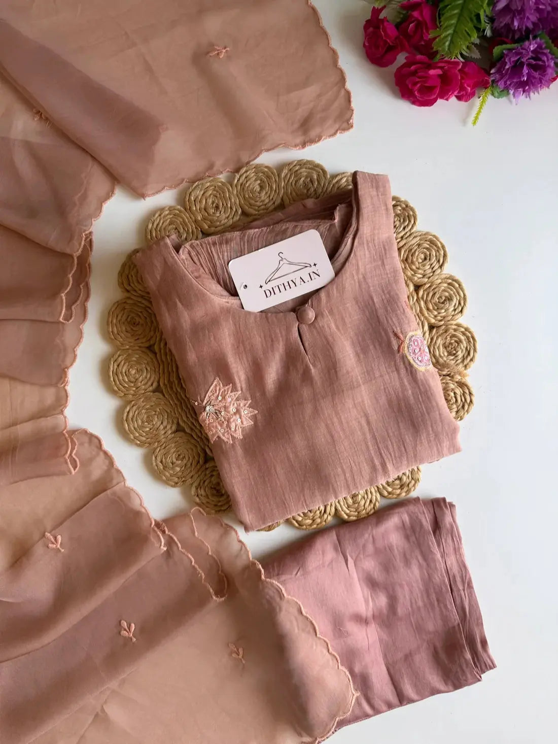 ✨ Noorava – Gorgeous Embroidered 3 Piece ✨ কোড-G1