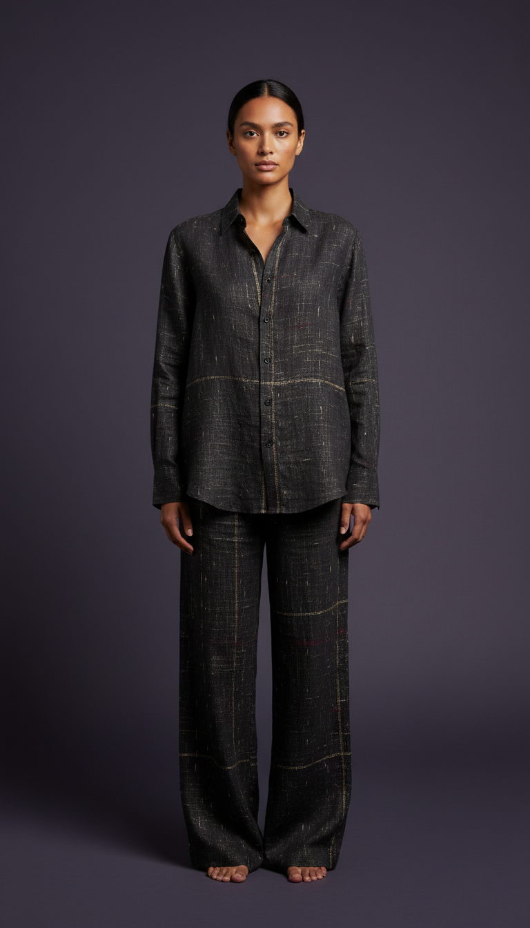 Obsidian Veil Tailored Linen Separates