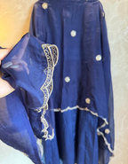 💙 Royal Azure Grace – Premium Gown Style 3 Piece 💙কোড-16